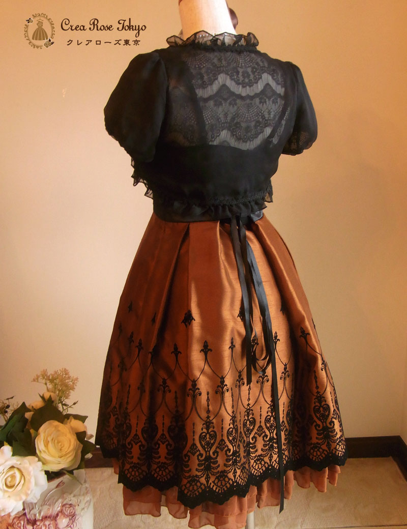 [リディボレロブラック]透け感があるエレガントなパーティーボレロ