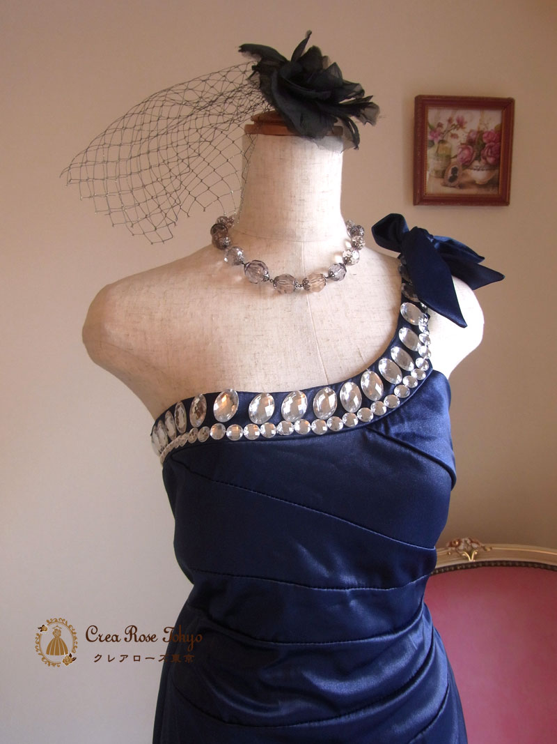 [ララ]大人の輝き：ドレッシーワンピースドレス　S～Mサイズ