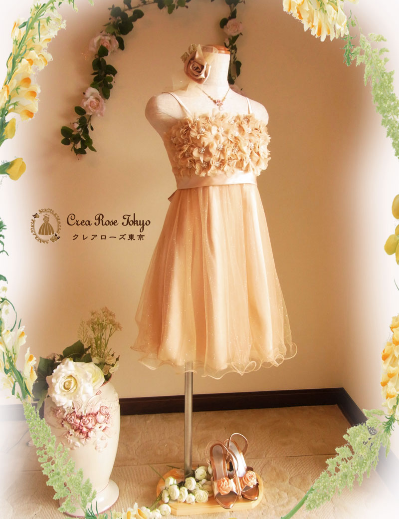 ネット申込み限定★コーディネート５点セット！[リリアフラワー+リディボレロブラック]パーティードレス