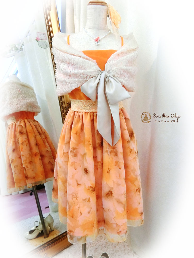 [フレミンシャス]素敵な花柄の当店オリジナルドレス