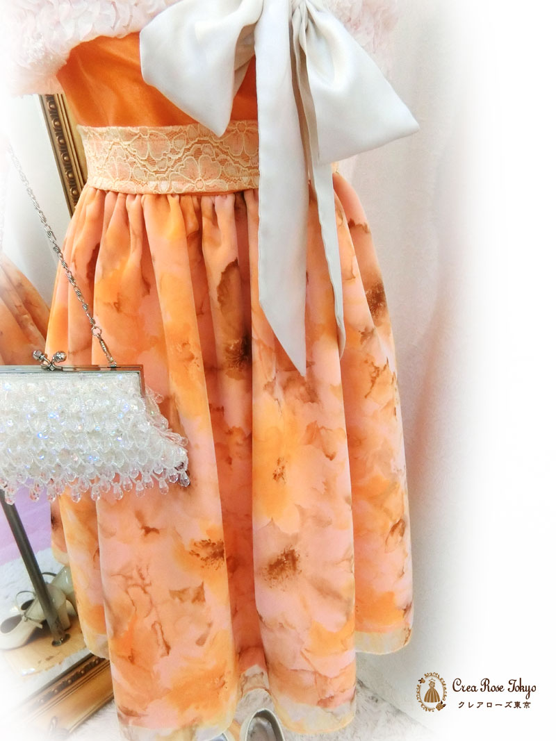 [フレミンシャス]素敵な花柄の当店オリジナルドレス