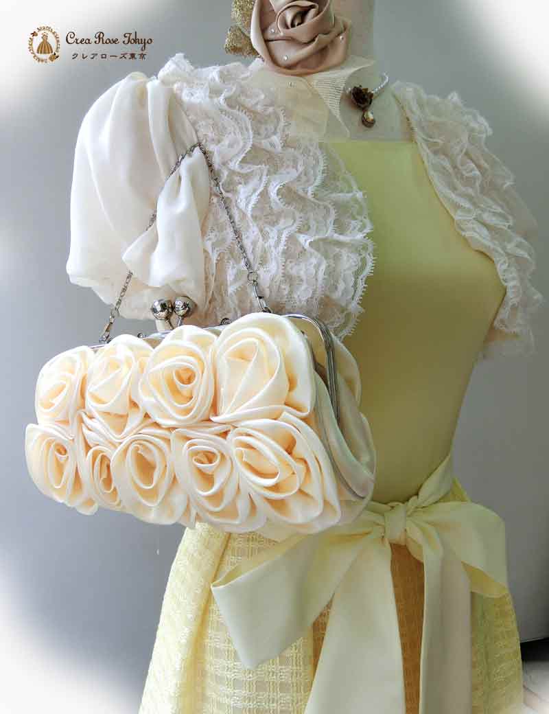 [メヌエット]パステルイエローの清楚系ワンピースドレス