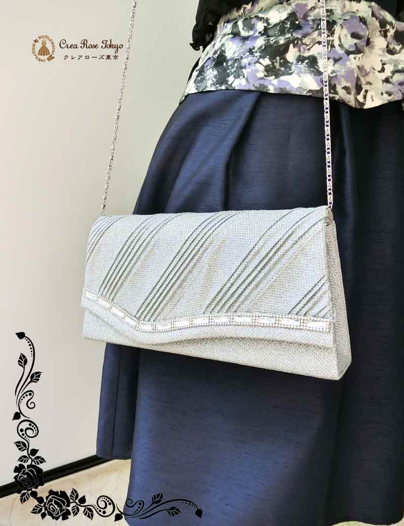 [セレブレート]キリっと華やかネイビードレス