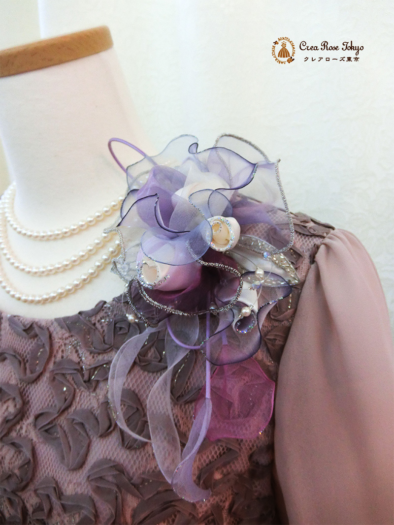 【ビバリーコサージュ（大）】ドレスに美しく映えるブーケフラワー