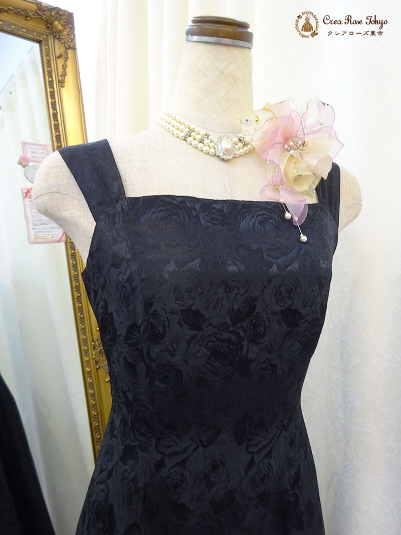 【ビバリーコサージュ：ピンクイエロー】ドレスを上品に仕上げるブーケフラワー