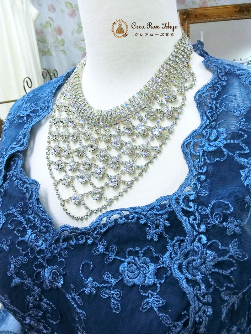 [ロットビジューネックレス]パーティーネックレス
