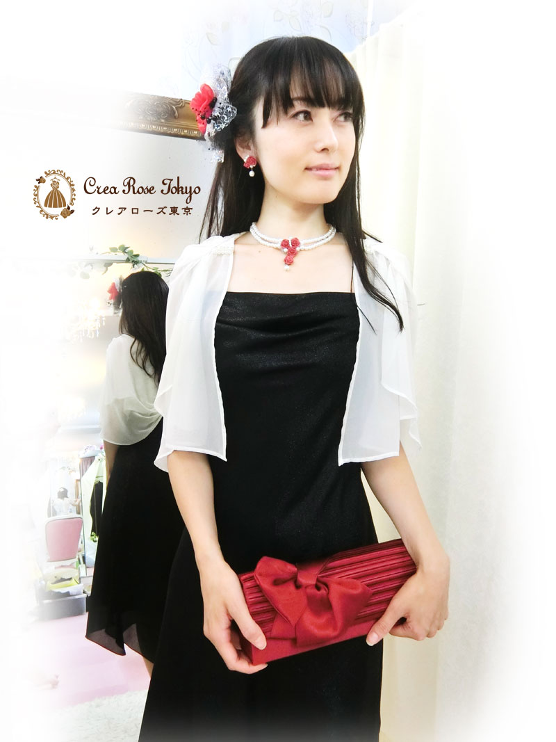 [ヘレンレッドバック]華やかなパーティーバック