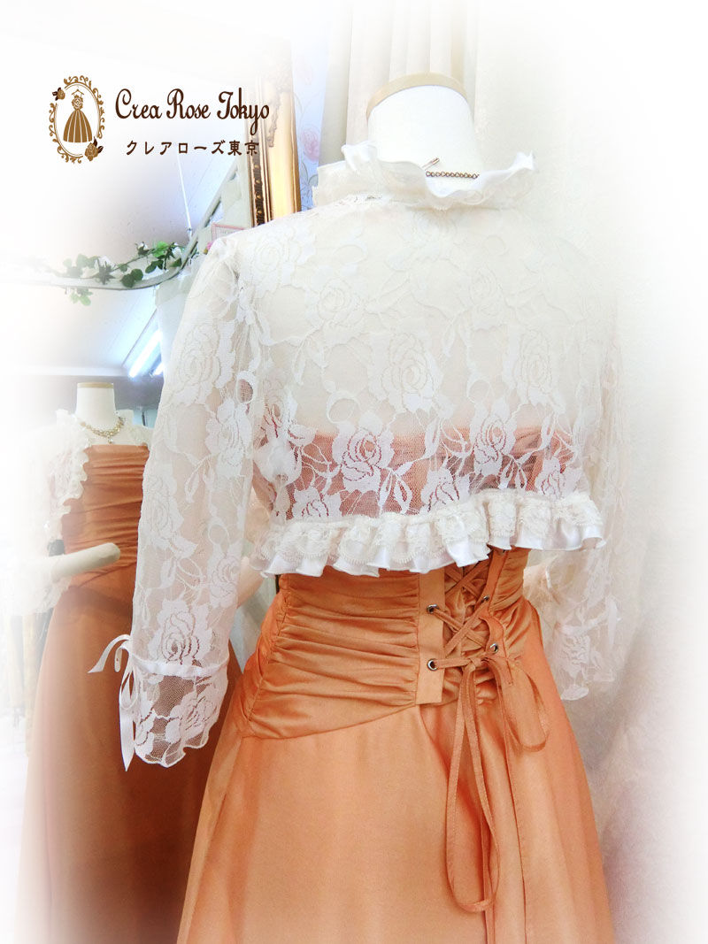 人気ドレス！コーディネート2点セット！[カサブランデ+ホワイトレースロングボレロ]ジュネビビアン