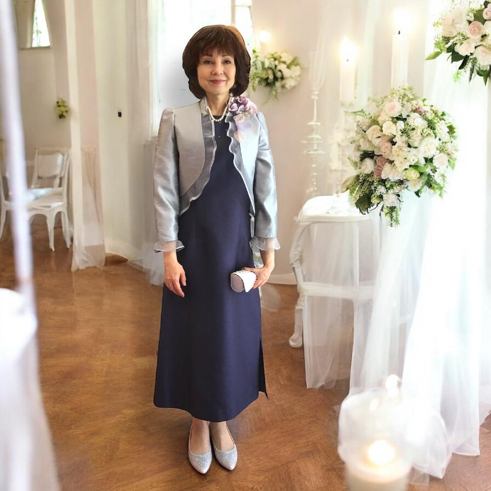 ミセスのお呼ばれ2点セット！【スナイデルドレス、セントミアジャケット 】ご親族様、フォーマル洋装