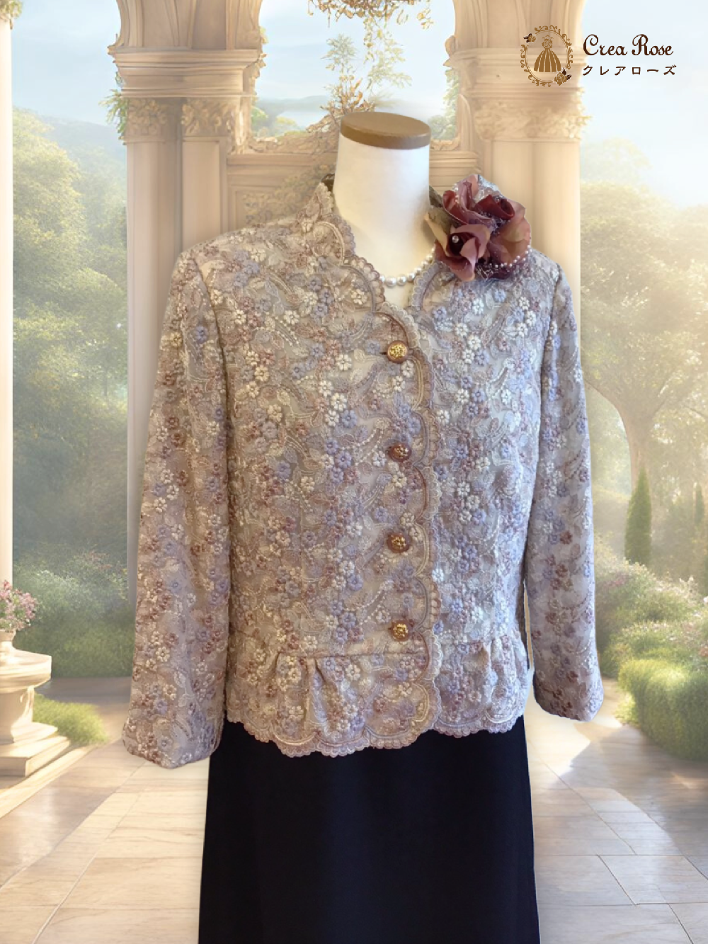 ゆったりお祖母様フォーマルドレス