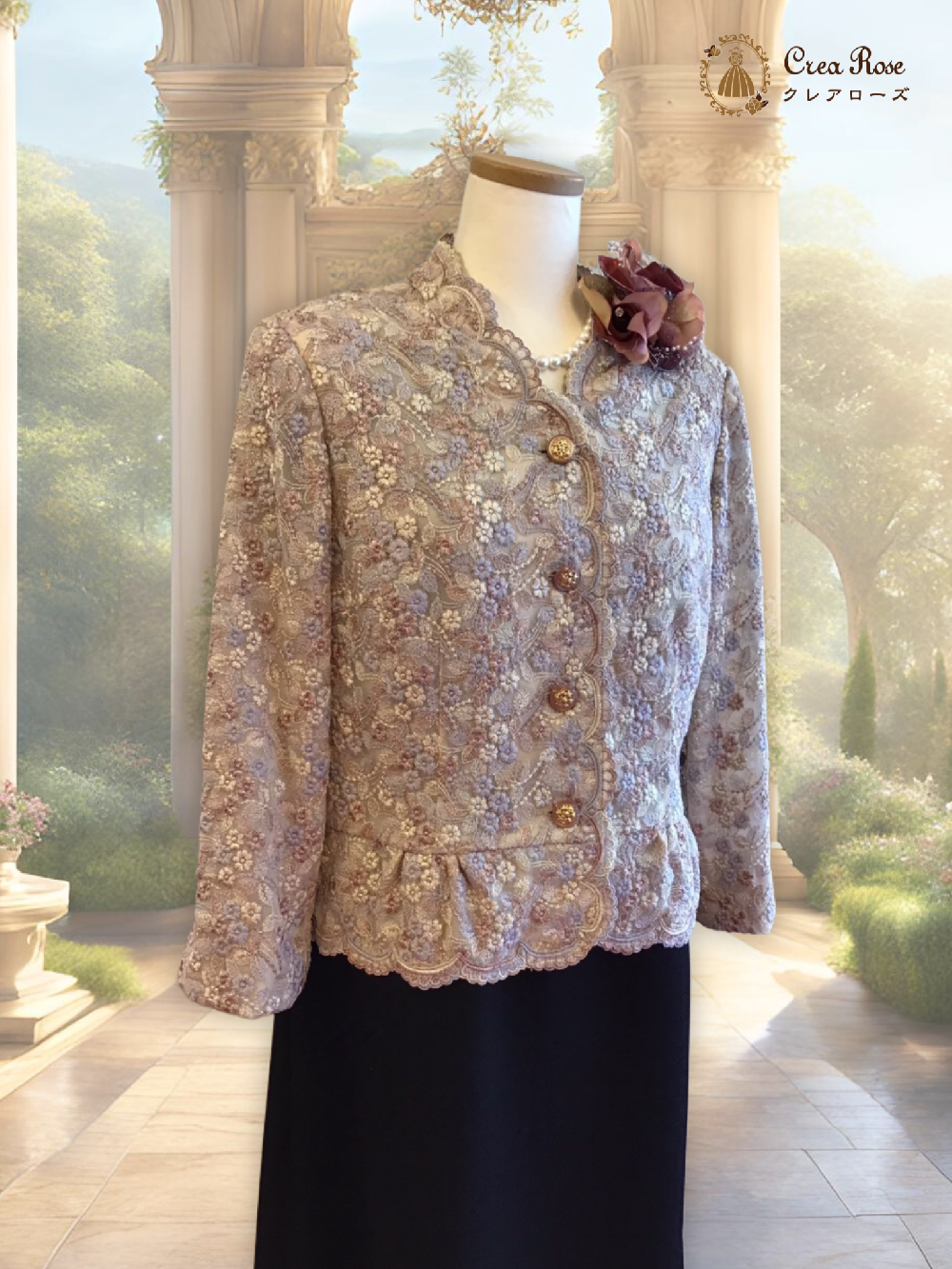 ゆったりお祖母様フォーマルドレス