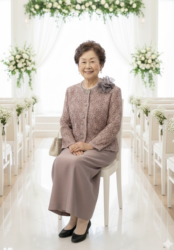 9〜１３号、各種、大切な日を優雅に彩る格式高い祖母様フォーマルドレス【ルシードルレースドレス+フランソワピンクジャケット】40代50代親族の結婚式やパーティーにも♩