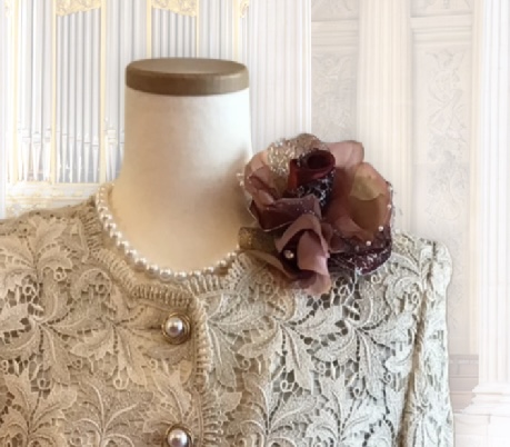 (ネット申し込み専用)祖母様　お小物3点セット　コサージュ➕ネックレス➕バッグ