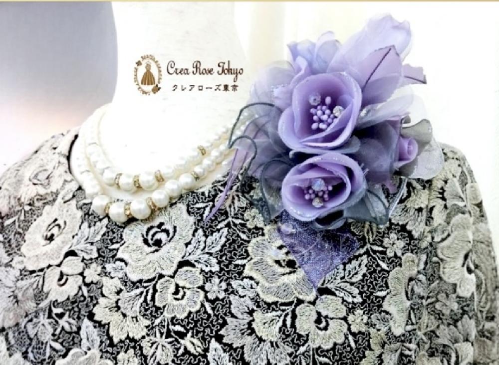 (ネット申し込み専用)祖母様　お小物3点セット　コサージュ➕ネックレス➕バッグ