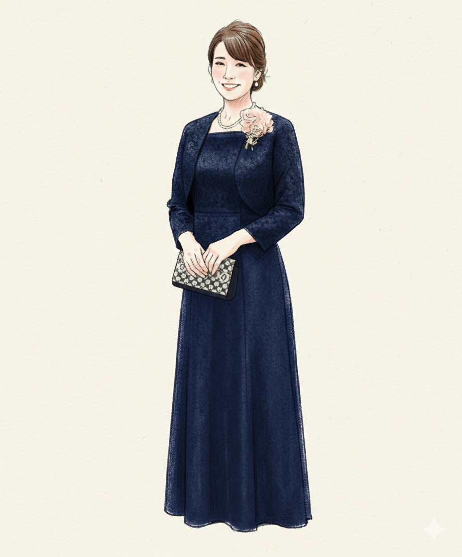 自分色で作る、マザーズドレス！お母さんへのプレゼントも♪自分のためにドレスを作る、クレアローズ オリジナル:ミシェルドレス:オーダーレンタル