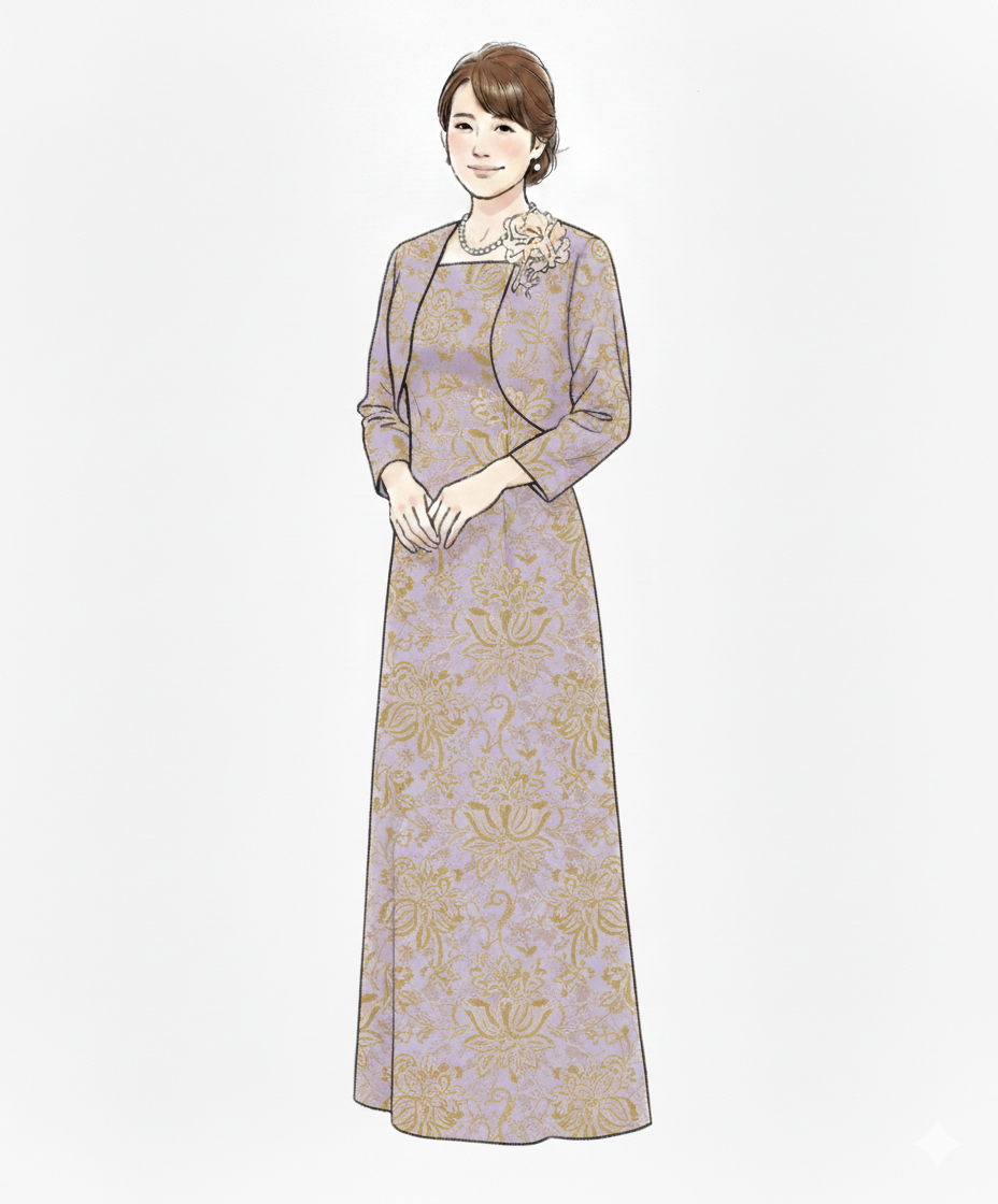 自分色で作る、マザーズドレス！お母さんへのプレゼントも♪自分のためにドレスを作る、クレアローズ オリジナル:ミシェルドレス:オーダーレンタル