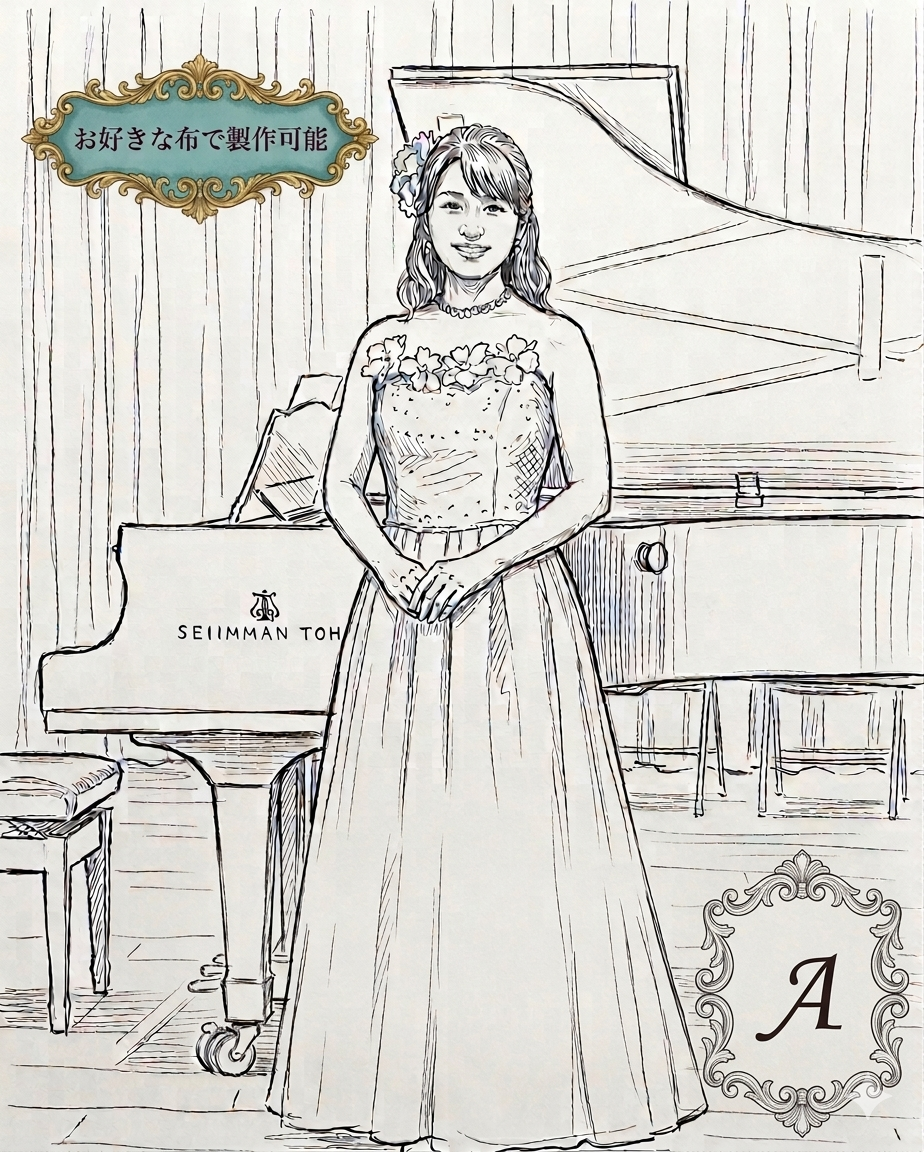 自分色で作る、自分だけのロングドレス!♪イブニングロングドレ クレアローズ オリジナル:ミシェルドレス:オーダーレンタル