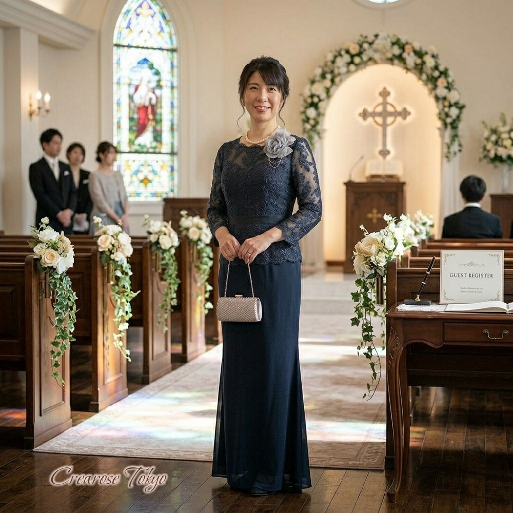フルオーダーマザーズドレス!ご希望を全て詰め込んだお母様のためにドレスをお作りします。自分色で作る、マザーズドレス!お母さんへのプレゼントも♪自分のためにドレスを作る、クレアローズ オリジナル:ミシェルドレス